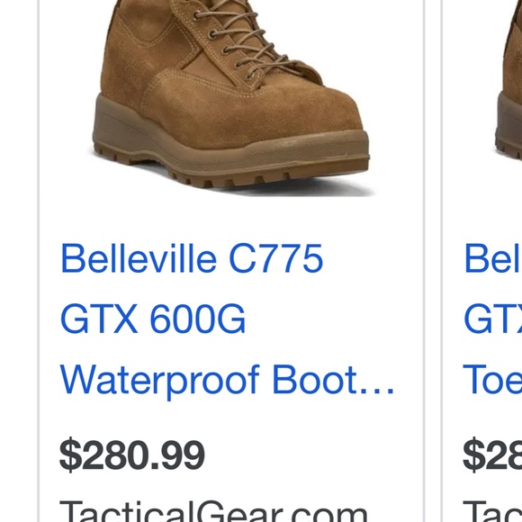 Belleville C775 new never worn